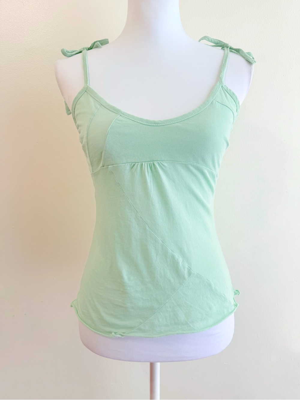 VINTAGE Y2K DIESEL light green bow tie spaghetti strap tank top